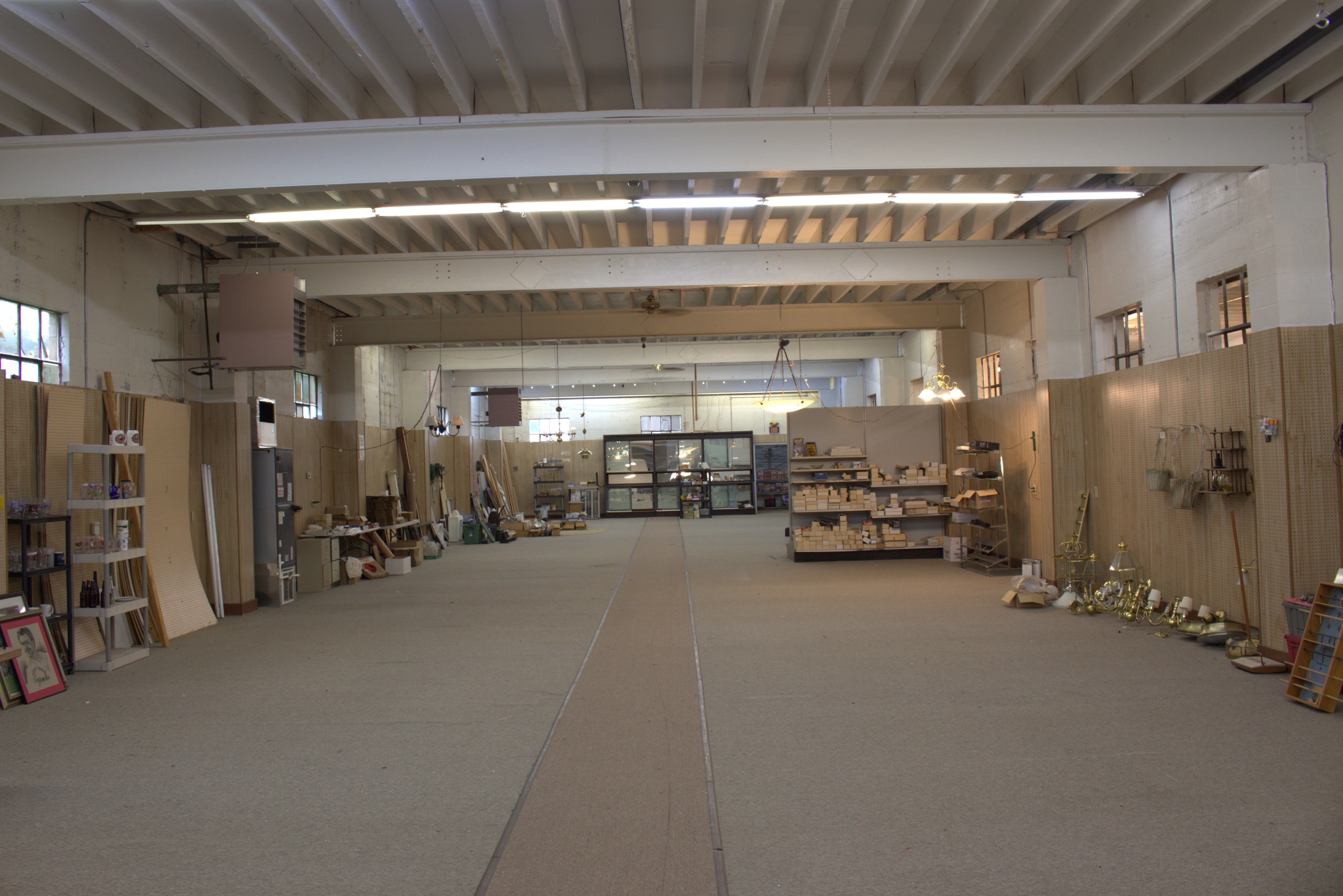 Main Floor — Rear Display Cases & Shelving